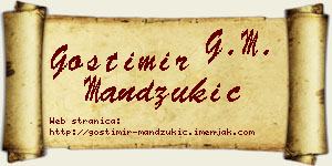 Gostimir Mandžukić vizit kartica